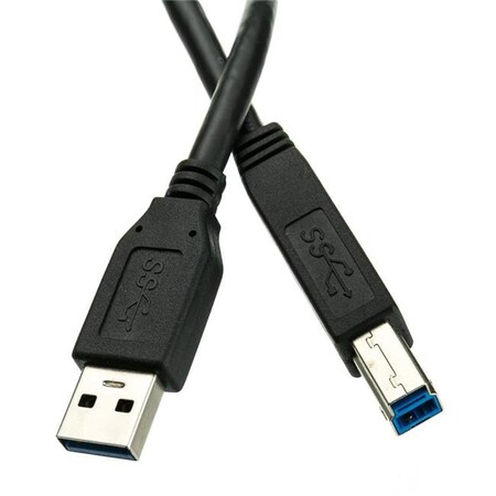Cable Wholesale Cable Wholesale 10U3-02203BK Black USB 3.0 Printer & Device Cable; Type A Male to Type B Male - 3 ft. 10U3-02203BK